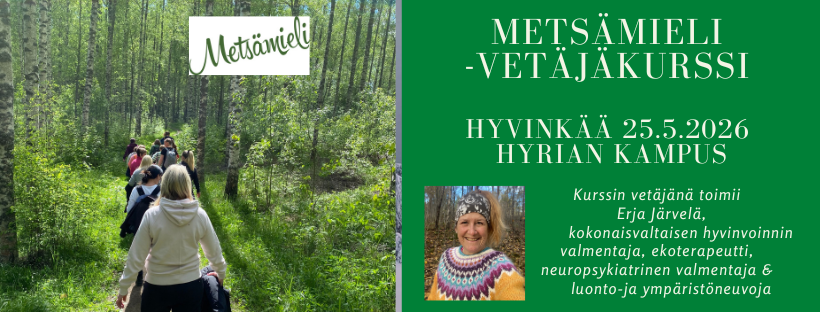 Metsämieli vetäjäkurssilla kouluttajana toimii Erja Järvelä